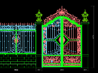 Cổng Sắt Cổ Điển,cổng sắt mỹ thuật,hàng rào sắt,File cad cổng sắt hàng rào