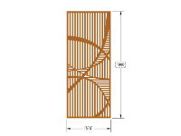 File cửa cổng 1 cánh đơn giản dxf