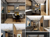 File dự án Model Sketchup nội thất căn hộ