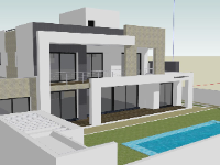 biệt thự 2 tầng,file sketchup biệt thự 2 tầng,phối cảnh biệt thự 2 tầng,mẫu su biệt thự 2 tầng