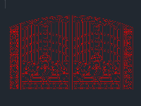 File dwg cổng 2 cánh CNC đẹp