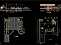 File dwg UBND huyện phường 2 tầng