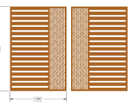 File dxf cnc cổng 2 cánh đơn giản