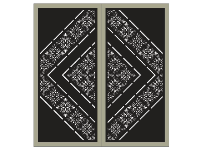 File dxf cnc cổng 2 cánh hoa đẹp