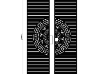 File dxf cnc cổng 2 cánh trống độc đáo