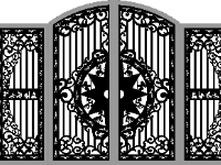 File dxf cnc cổng 4 cánh trống đồng đẹp