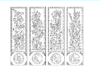 File dxf cổng tứ quý cnc