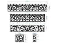 File lan can 5 kích thước họa tiết giữa sư tử