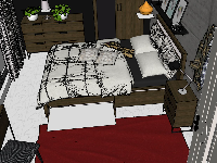 File mẫu 3dsu phòng ngủ hiện đại
