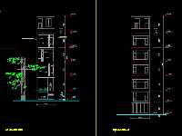 File mẫu bản vẽ phòng cháy, chữa cháy nhà phố 2 hầm 4 tầng 1 tum 3.7x21m