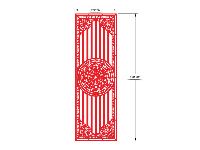 File mẫu cnc cổng 1 cánh vẽ trên cad