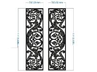 File mẫu cnc cổng 2 cánh hoa văn