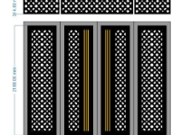 File mẫu cnc cổng 4 cánh hoa có ô thoáng
