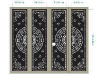 File mẫu cnc cổng 4 cánh trống đồng mới nhất