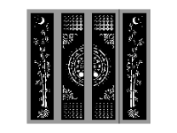 File mẫu cnc cổng 4 cánh trống đồng trúc