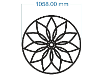 File mẫu cnc hoa văn mái kính tròn
