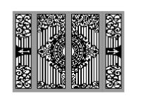 File mẫu cổng 4 cánh cnc dxf