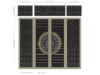 File mẫu cổng 4 cánh trống đồng bông tuyết