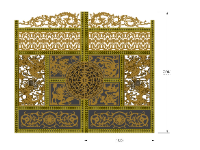 File mẫu cổng tứ linh 2 cánh đẹp