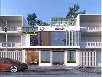 File ngoại thất văn phòng công ty Sketchup + full setting vray 3.4