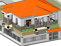 File nhà dân 1 tầng với diện tích 11x13m