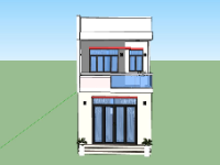 File nhà phố 2 tầng hiện đại 5x13.5 model su