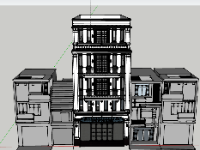 file sketchup nhà phố 5 tầng,model sketchup nhà phố 5 tầng,sketchup nhà phố 5 tầng