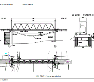 File Pdf bản vẽ thiết kế Cầu giàn thép