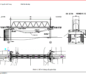 bản vẽ thiết kế,Cầu giàn thép,bản vẽ cầu giàn thép