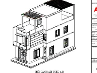 File Revit biệt thự 3 tầng kích thước 6x15.5m