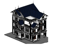 File Revit biệt thự 3 tầng kích thước 9.7x14.2m