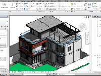 File Revit biệt thự kiểu chữ L trên khu đất 12.7x14m (full Kiến trúc, kết cấu)