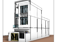 công trình nhà dân,nhà 3 tầng,công trình revit,revit achitecture,bản vẽ revit,nhà phố 3 tầng