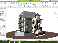 kiến trúc biệt thự,kiến trúc 4 tầng,revit biệt thự,file revit biệt thự,file revit biệt thự đẹp