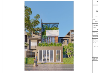 File revit kiến trúc kết cấu mẫu nhà 3 tầng 5x21m phong cách hiện đại