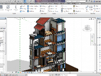 File Revit kiến trúc nhà dân 5 tầng