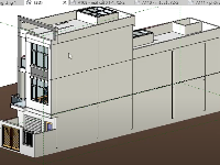 File revit kiến trúc Nhà phố 3 tầng 5.38x22.85m