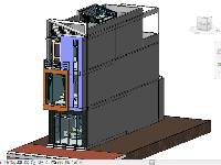 File Revit kiến trúc nhà phố 3 tầng 4x16m