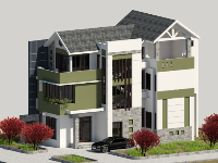 Kiến trúc nhà dân,nội thất nhà,lệch tầng,File revit nhà lệch tầng