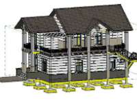 File revit nhà phố 2 tầng 8x14m