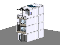 File REVIT nhà phố 3.5 tầng 5.1x11..55m Full kiến trúc