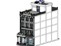 File revit Nhà phố 4 tầng 1 tum 9.23x24.3m