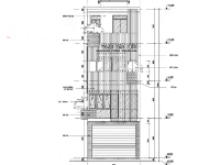File revit nhà phố kinh doanh, 2 mặt tiền 3 tầng 5x20m
