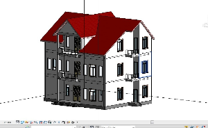 revit,nhà 3 tầng,nhà phố 3 tầng,nhà 3 tầng kiến trúc biệt thự