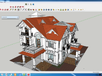 biệt thự đẹp,File Sketchup biệt thự đẹp,Mẫu biệt thự đẹp