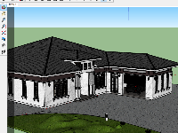 nhà mái thái,nhà vườn su,nhà vườn mái thái,nhà vườn,sketchup 2017 nhà vườn mái thái