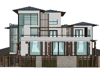 Biệt thự 3 tầng,file sketchup biệt thự 3 tầng,Model sketchup Biệt thự 3 tầng,File su Biệt thự 3 tầng