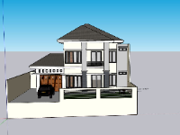 File sketchup 3d biệt thự 2 tầng đẹp