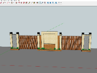 cổng file sketchup,File sketchup cổng saw,file su cổng tường rào,model su tường rào