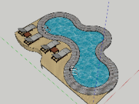 File sketchup 3d hồ bơi độc lạ 2023